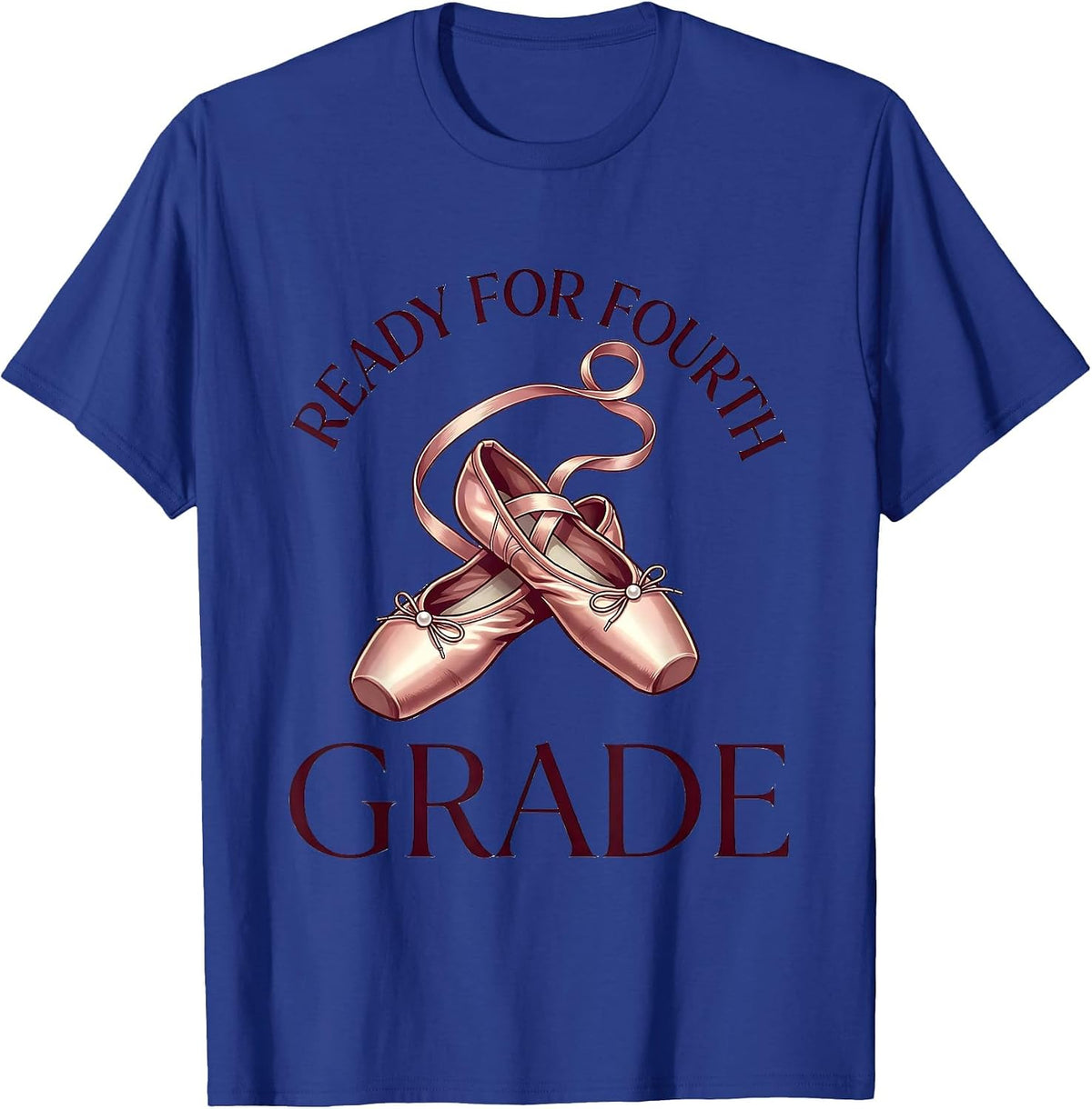 Men's Ready For Fourth Grade Balletcore Graphic Back To School T-Shirt - Royal Blue