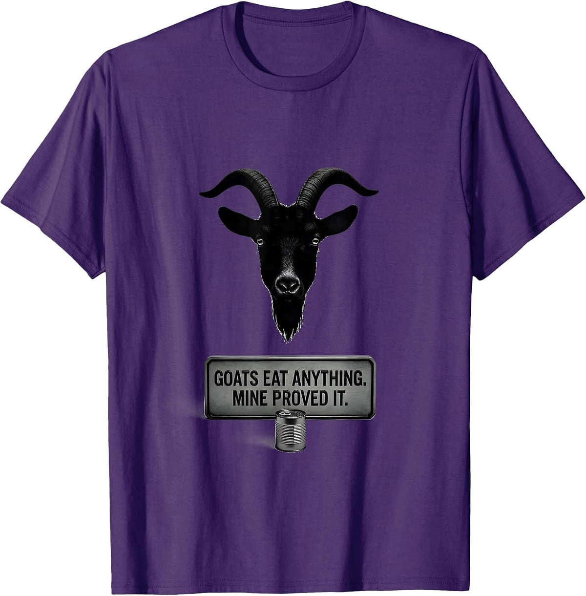 Men's Goats Eat Anything Mine Proved It Funny Goat Lover Farmer T-Shirt - Purple
