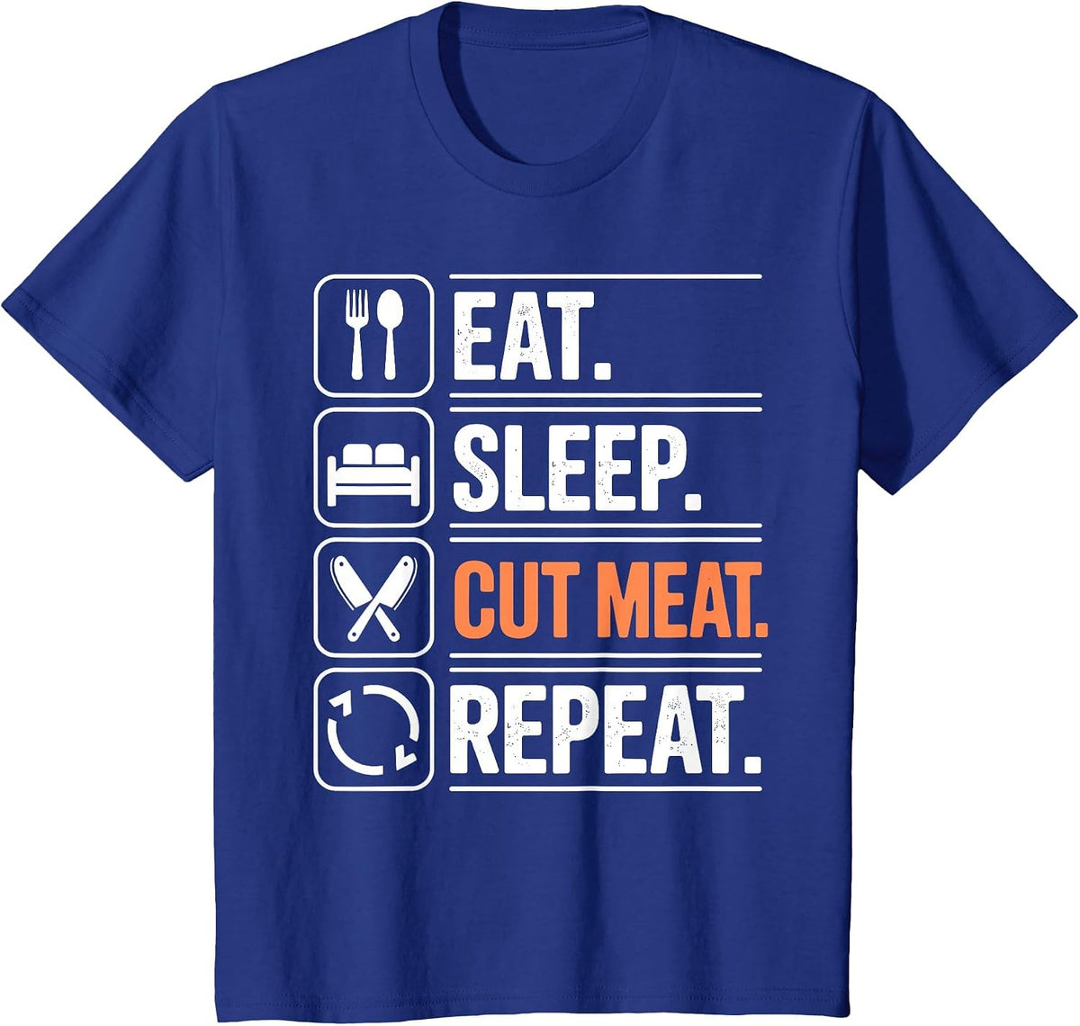Funny Butcher Design for Men Women Butchery Meat Butcher T-Shirt - Royal Blue