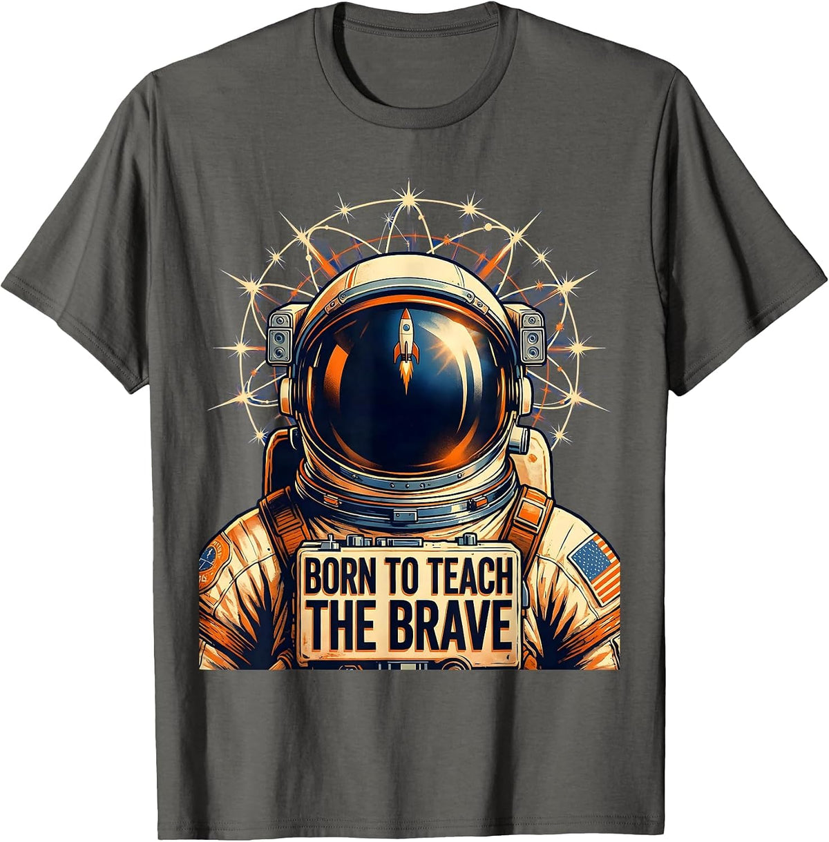 Born to Teach the Brave Sped Teacher Design T-Shirt - Asphalt Grey