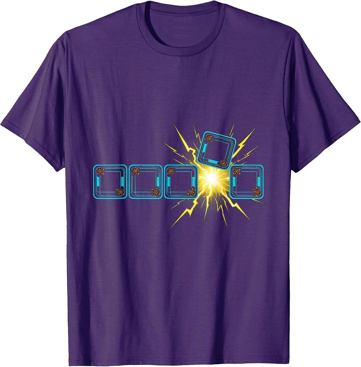Men's Periodic Table Element Cards Nerdy Science Humor T-Shirt - Purple