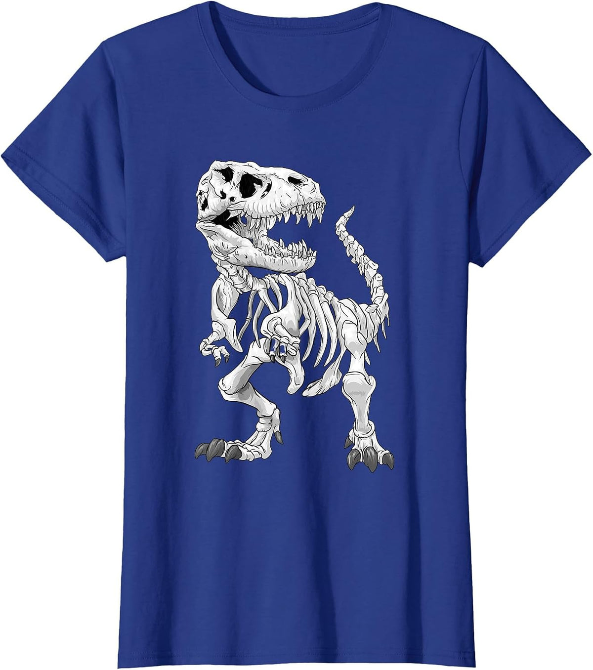 T-Rex Skeleton Dino Bones Paleontologist Fossil Dinosaur T-Shirt - Royal Blue