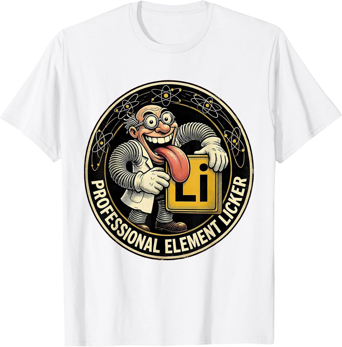 Men's Can I Lick It Periodic Table Element Licker T-Shirt - White
