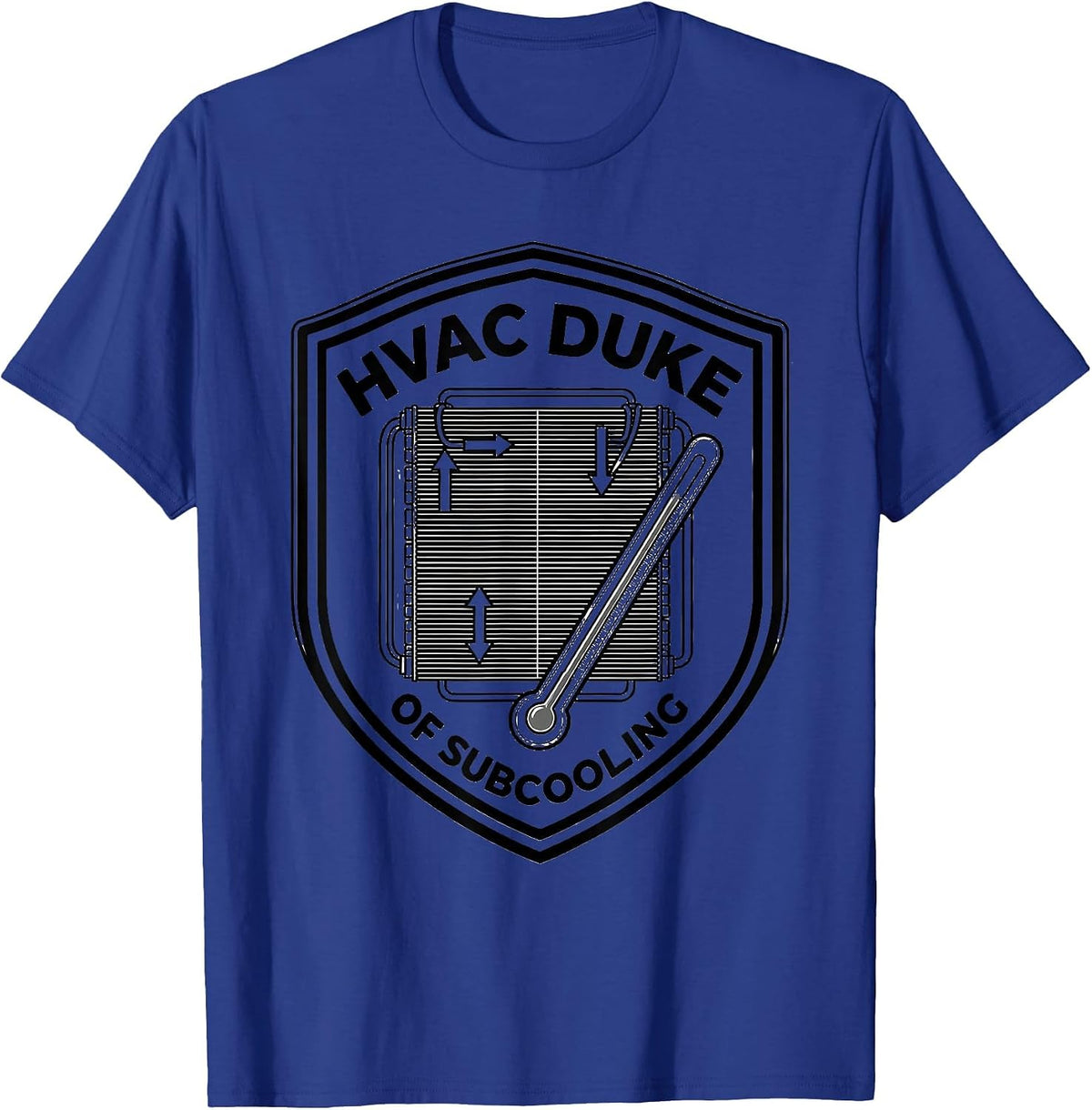 Men's HVAC Duke Of Subcooling Funny HVAC Technician Humor T-Shirt - Royal Blue