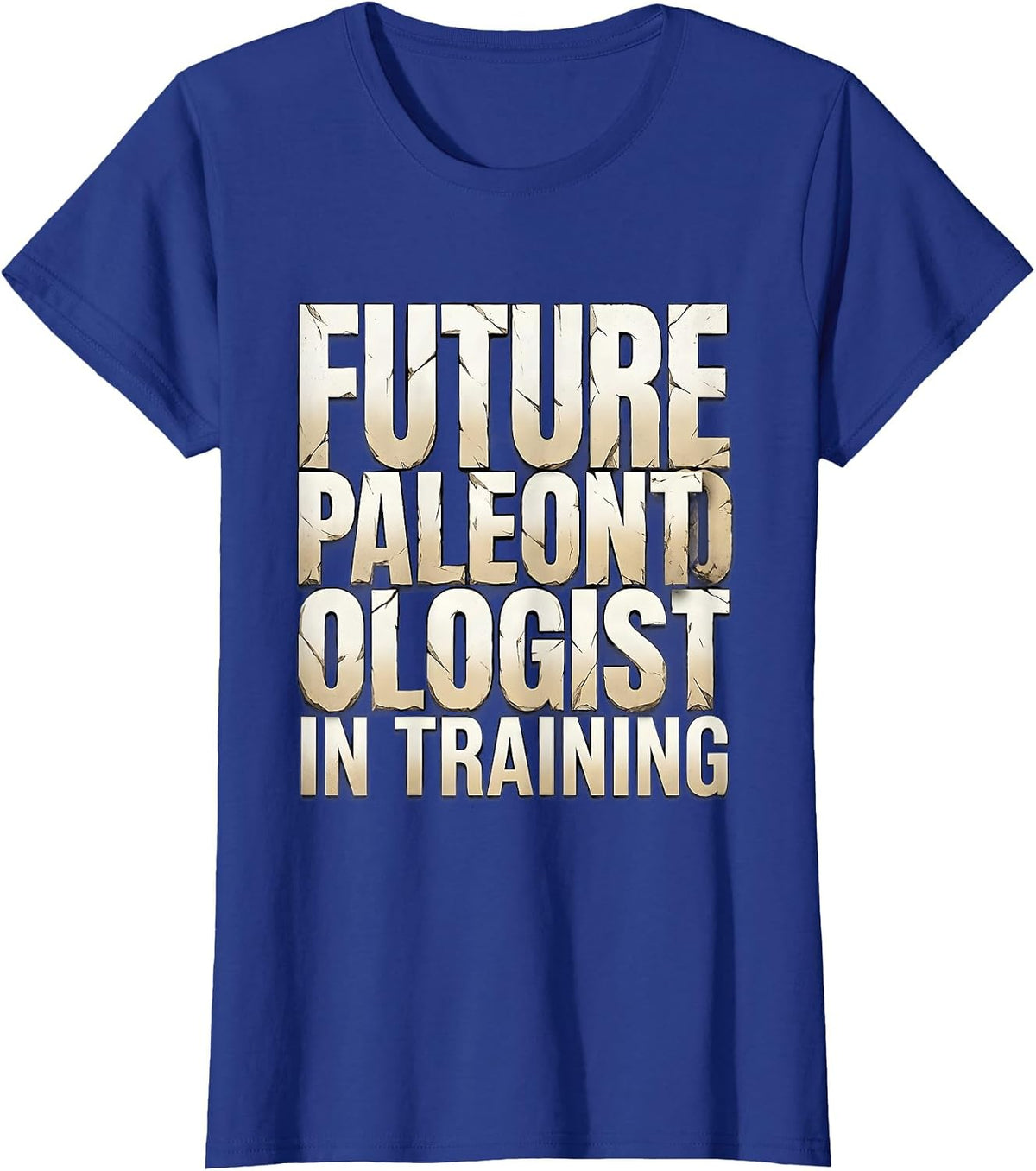 Women's Future Paleontologist In Training Dinosaur Design T-Shirt - Royal Blue