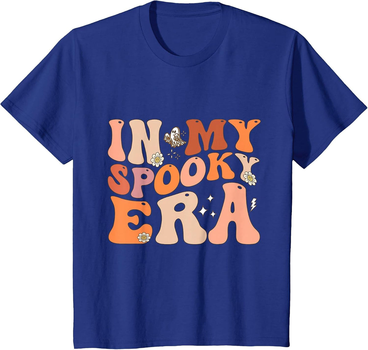in My Spooky Era Spooky Season Retro Halloween Funny Ghost T-Shirt - Royal Blue
