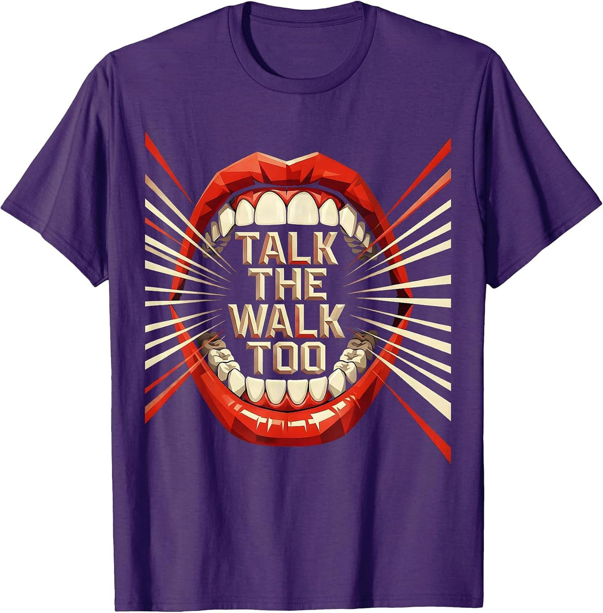 Men's Talk the Walk Too Speech Therapy Design T-Shirt - Purple