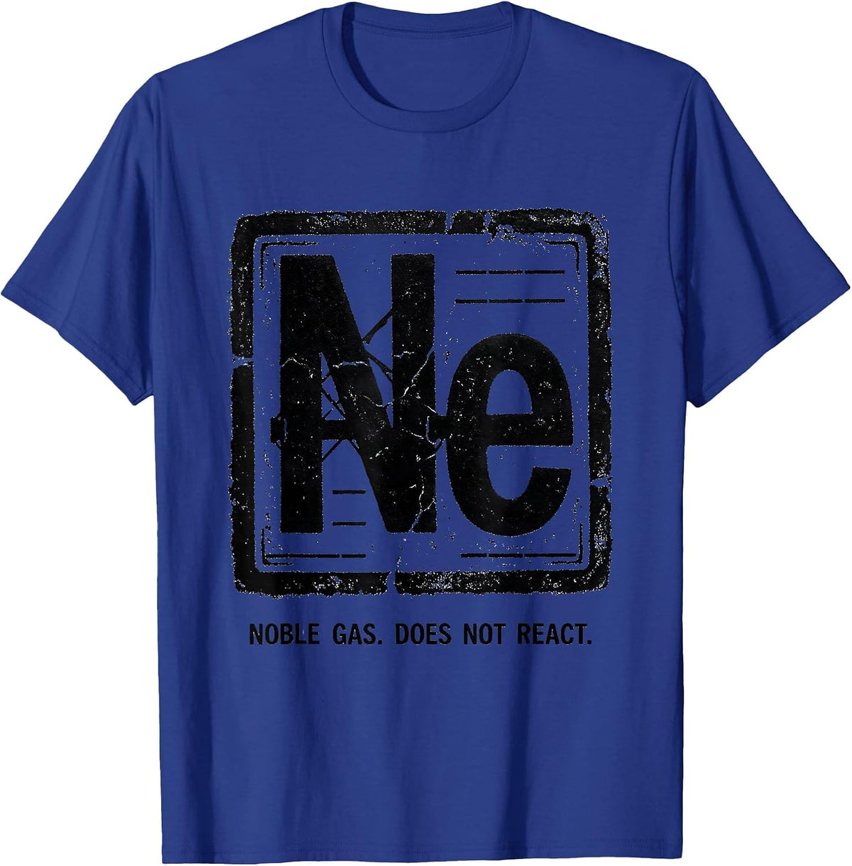 Men's Noble Gas Does Not React Funny Science Teacher Gift T-Shirt - Royal Blue