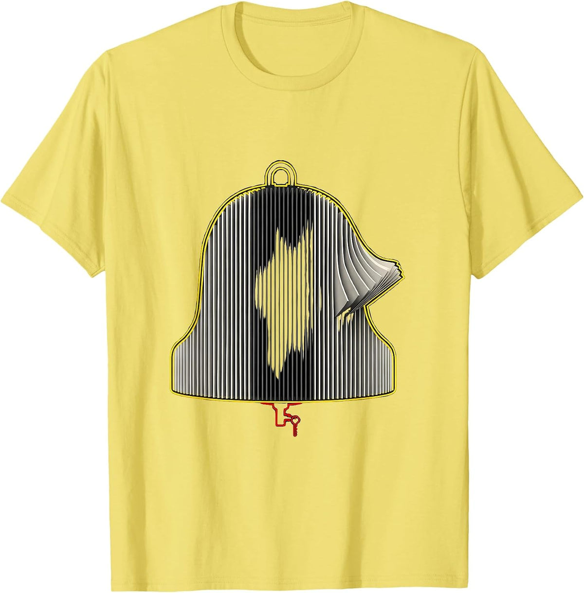 Men's HVAC Filter Ringing Bell Service Maintenance Tech Humor T-Shirt - Lemon Yellow