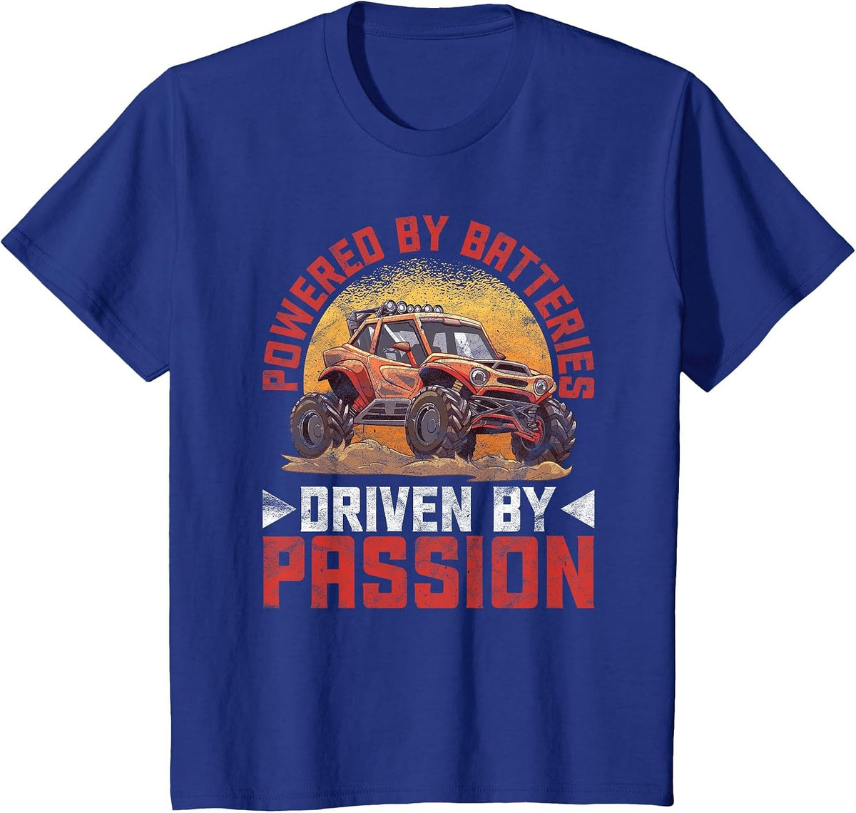 RC-Car Racing R/C Powered by Batteries T-Shirt - Royal Blue