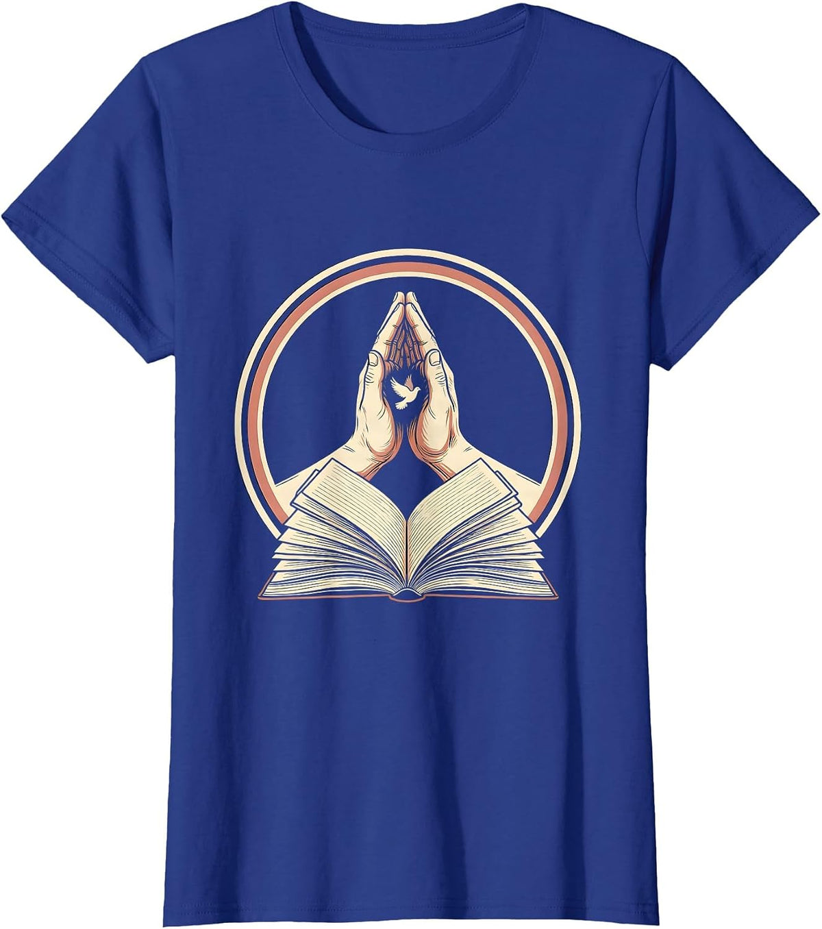 Women's Teacher Kindness High Five Notebook Illustration T-Shirt - Royal Blue