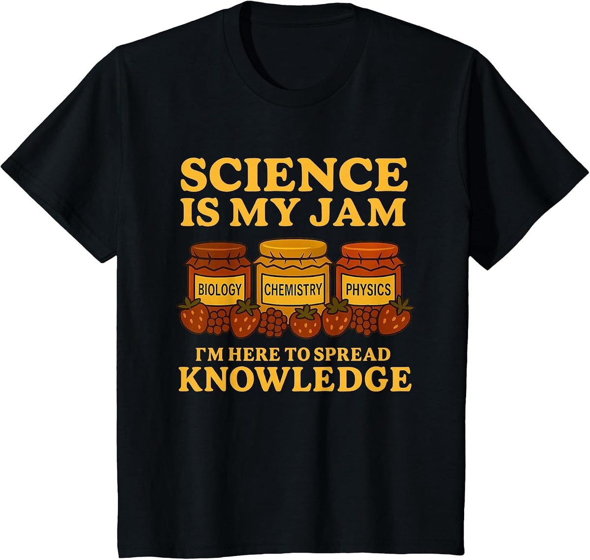 Science is My Jam Funny Teacher Back to School Student T-Shirt - Black