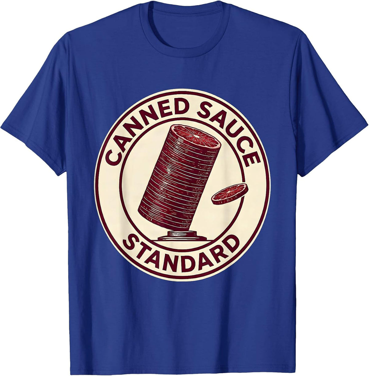 Canned Sauce Standard Funny Thanksgiving Food Matching T-Shirt - Royal Blue
