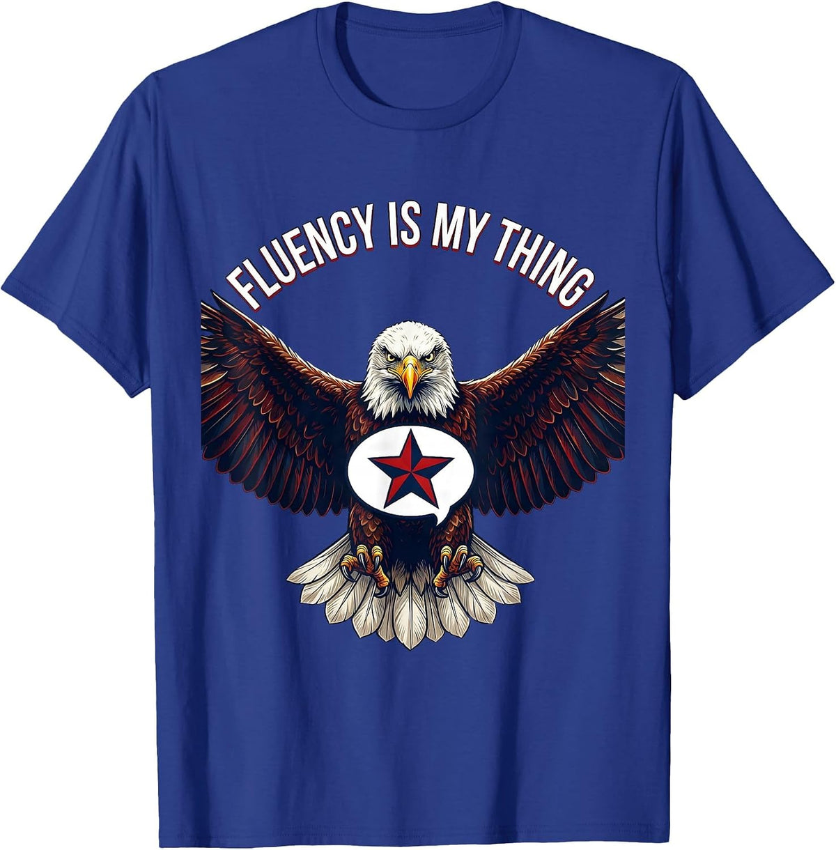 Men's Fluency Is My Thing SLP Speech Therapist Design T-Shirt - Royal Blue