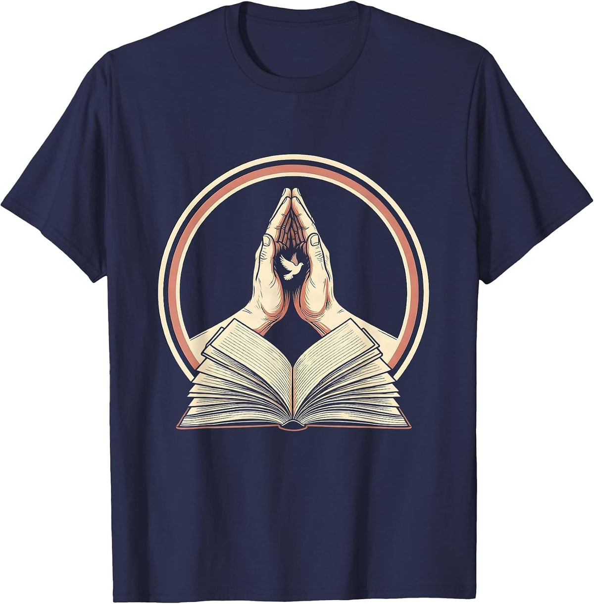 Men's Teacher Kindness High Five Notebook Illustration T-Shirt - Navy Blue