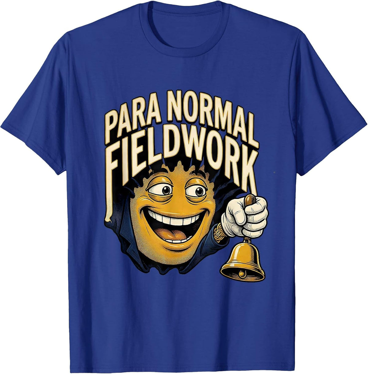Para Normal Fieldwork Retro Cartoon Ghost Paraeducator T-Shirt - Royal Blue