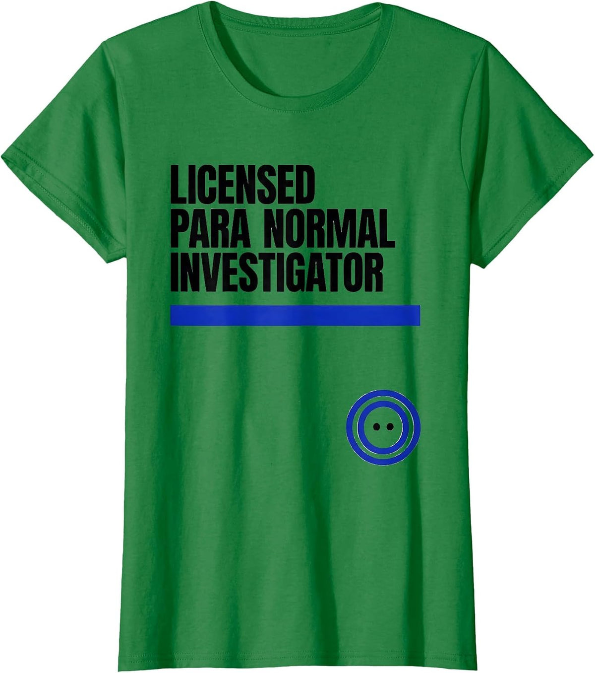Women's Licensed Para Normal Investigator Funny Ghost T-Shirt - Kelly Green
