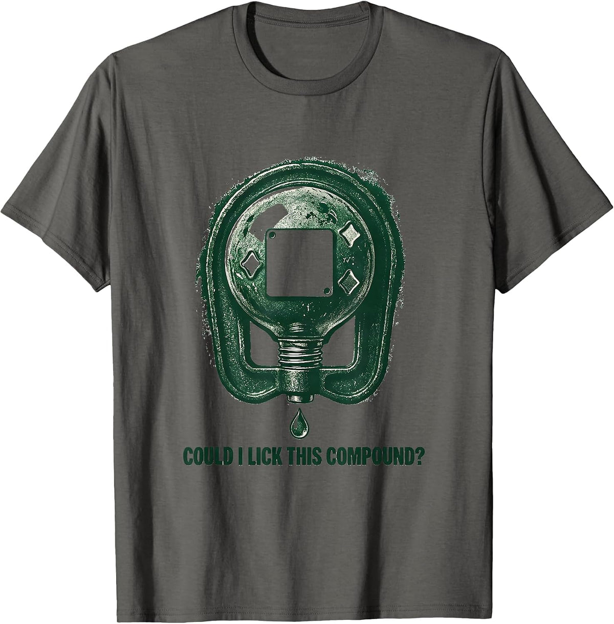 Could I Lick This Compound Funny Periodic Table Science T-Shirt - Asphalt Grey