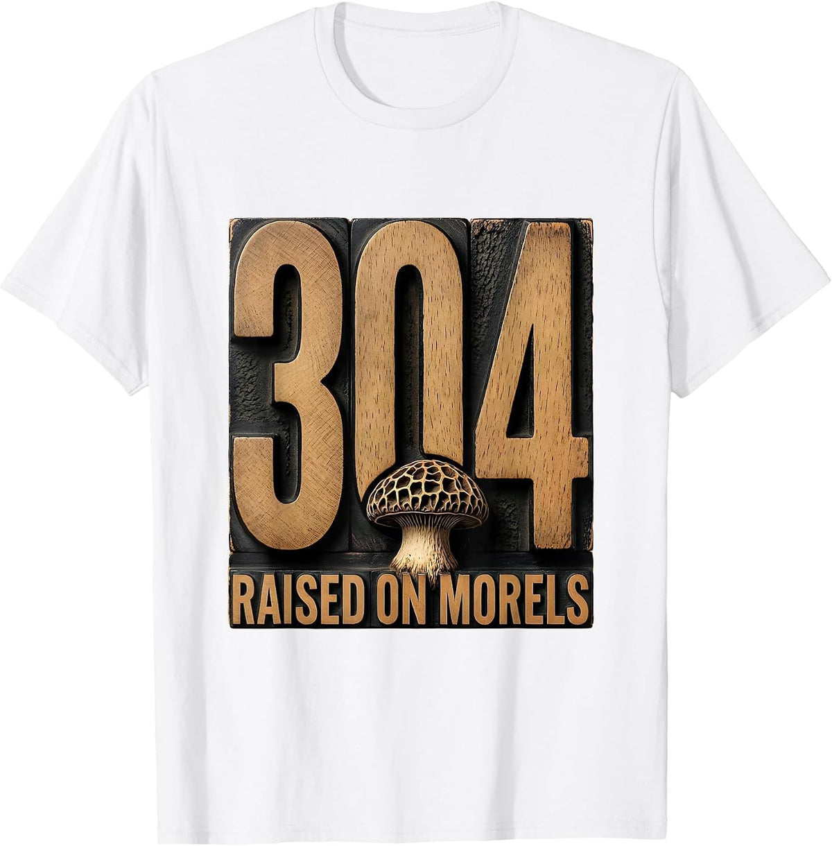 Men's 304 Raised On Morels Vintage West Virginia State Pride T-Shirt - White