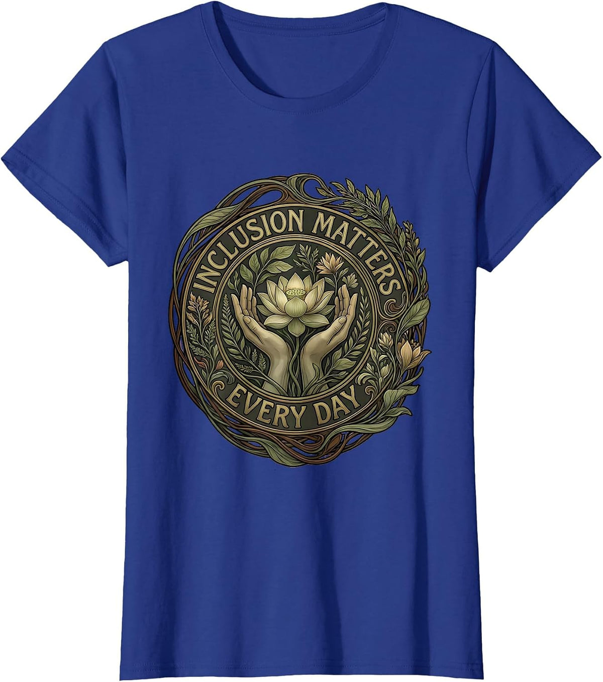 Women's Inclusion Matters Every Day Special Education Tee T-Shirt - Royal Blue