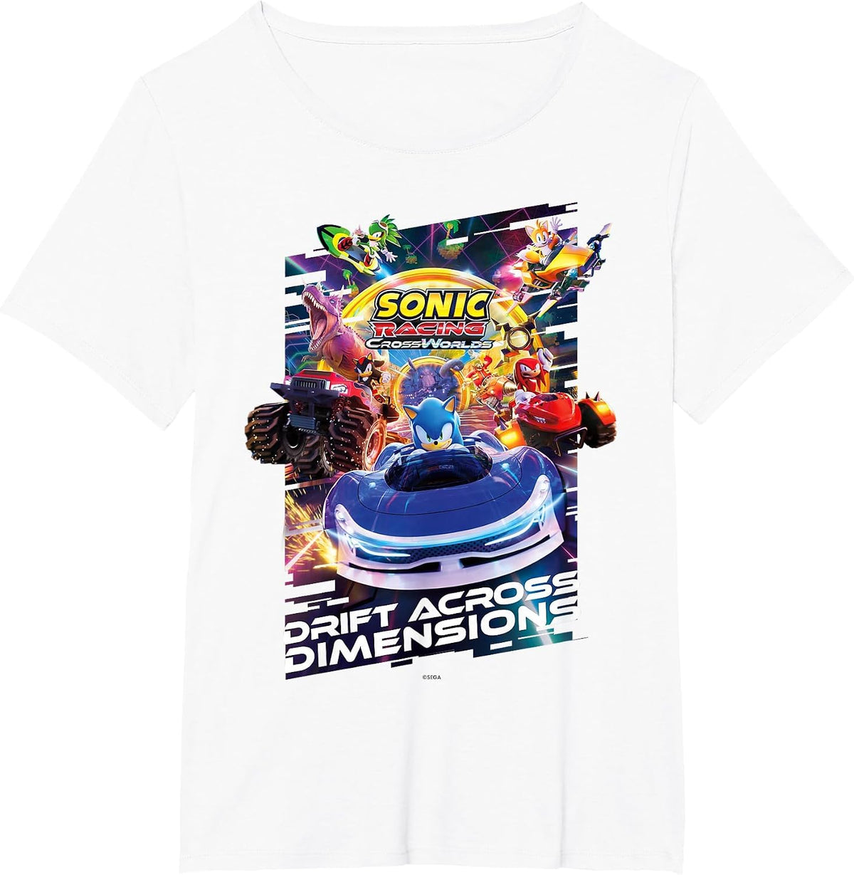 Sonic Racing CrossWorlds - Drift Across Dimensions T-Shirt - White