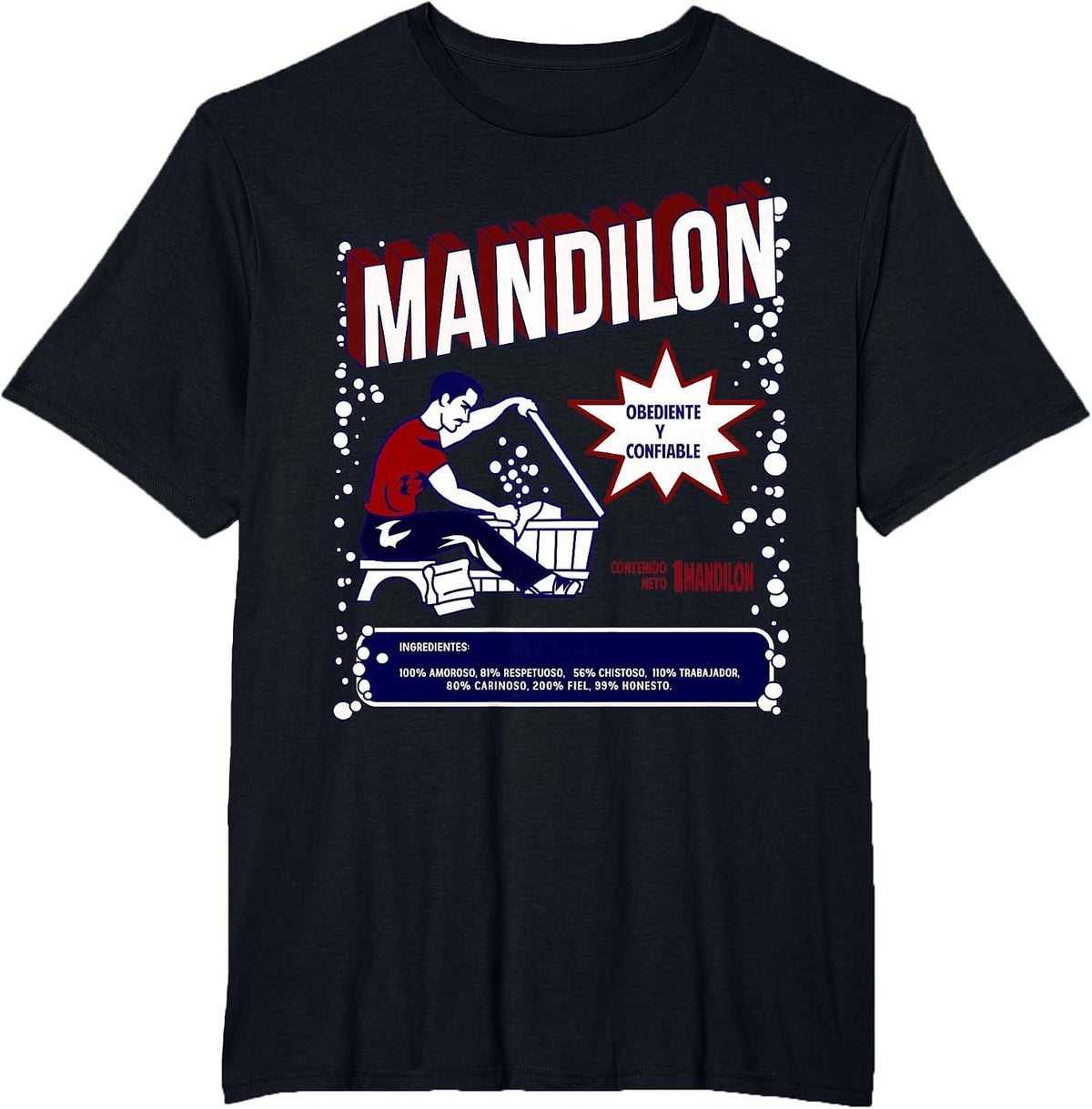 Mandilon Funny Mexican Dad T-Shirt - Black