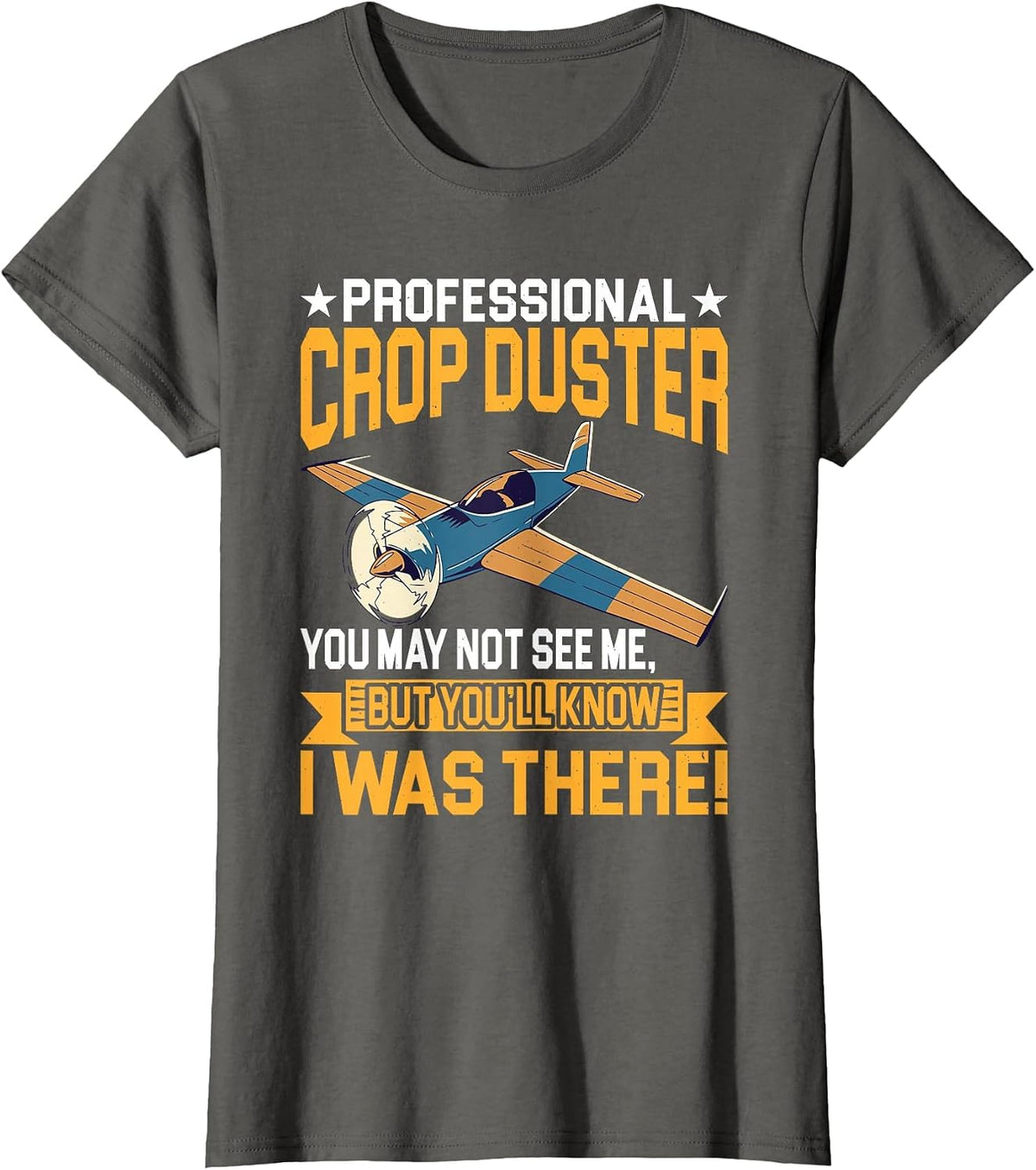 Professional I was There Spray Plane T-Shirt - Asphalt Grey