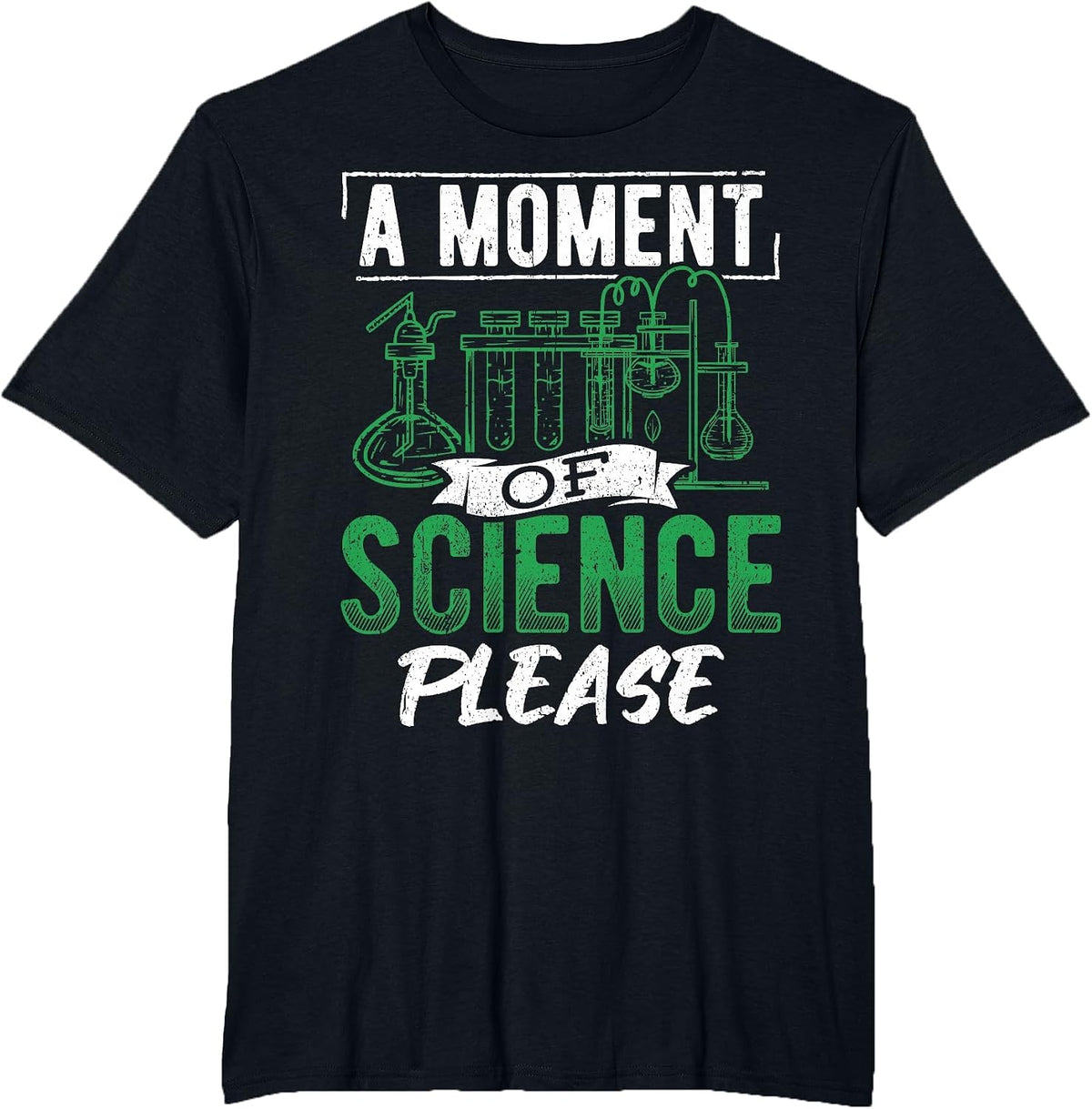 A Moment of Science Please - Scientist Teacher T-Shirt - Black