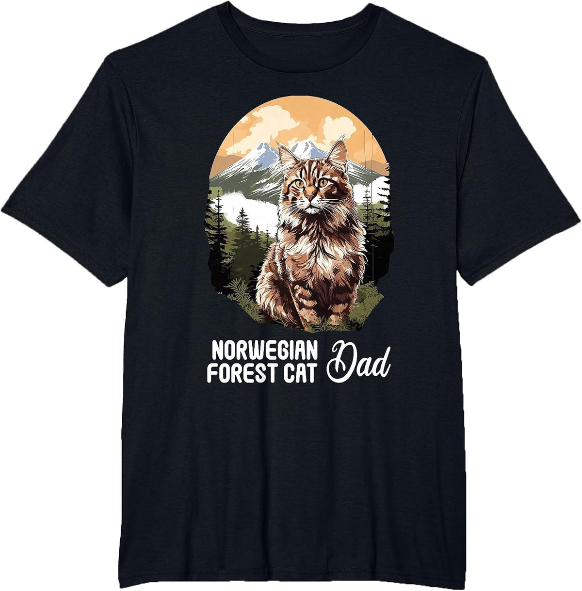 Norwegian Forest Cats Dad Norwegian Forest Cat T-Shirt - Black