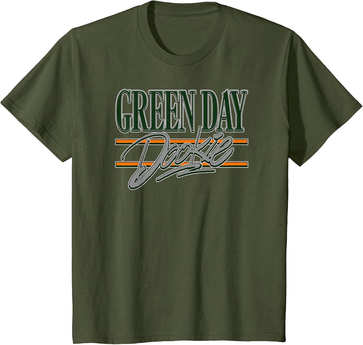 Green Day Dookie 90s Souvenir T-Shirt - Olive Green