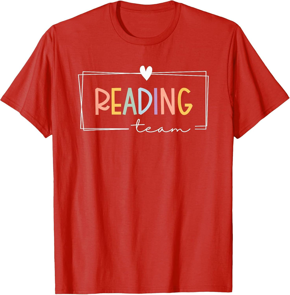 Reading Specialist Team Reading Interventionist Squad T-Shirt - Red