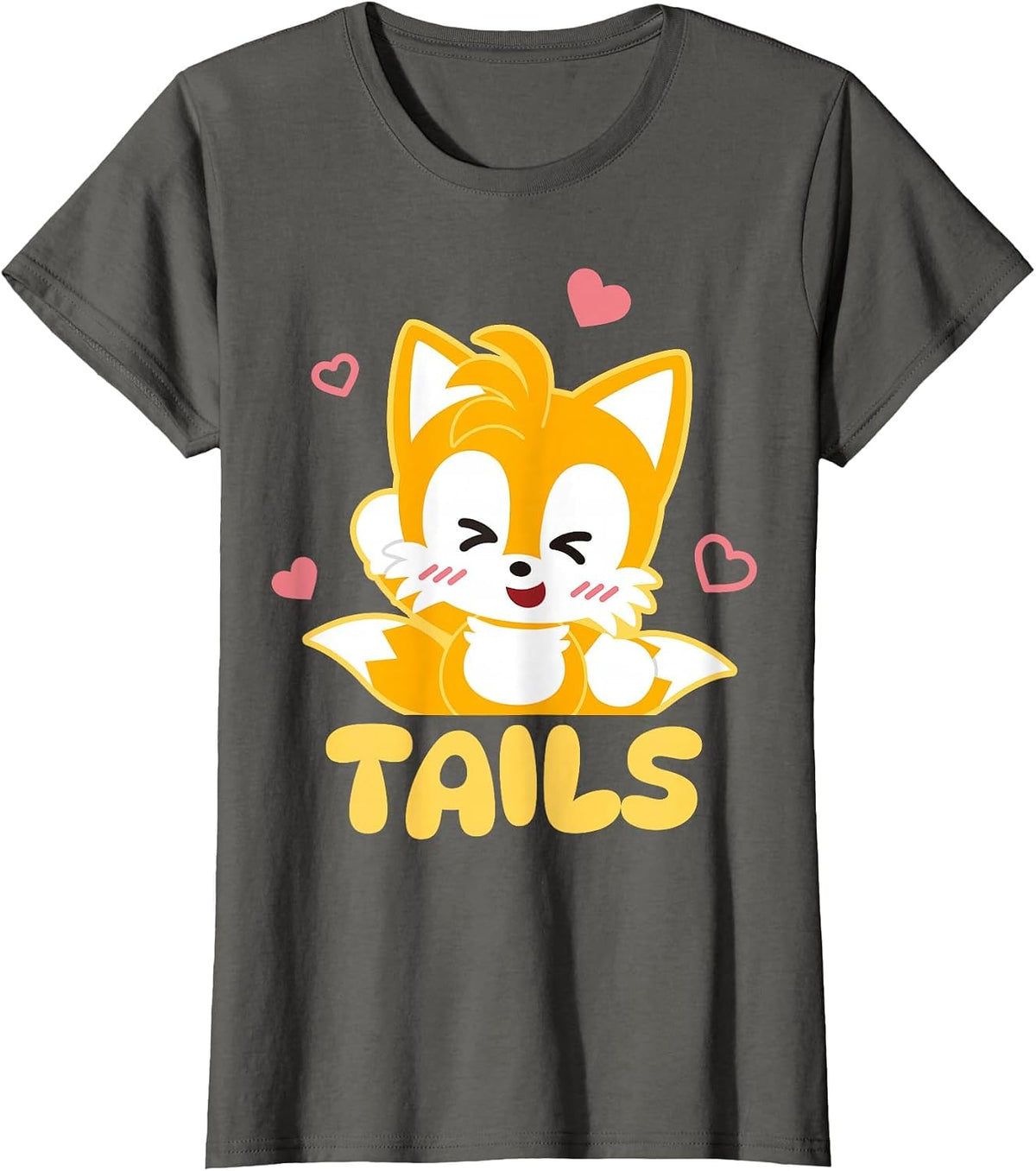 Sonic & Friends Tails Too Smart Too Cute T-Shirt - Asphalt Grey