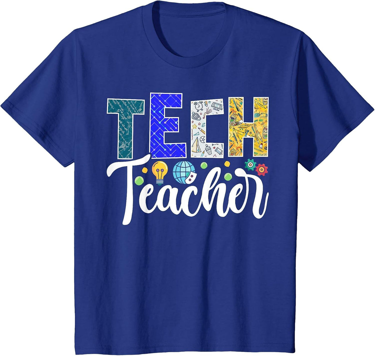 Technology Tech Teacher Computer Science Back to School T-Shirt - Royal Blue