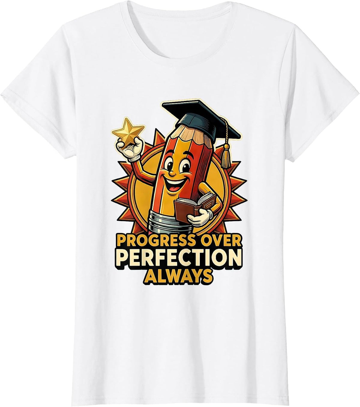 Women's Progress Over Perfection Special Education Teacher T-Shirt - White