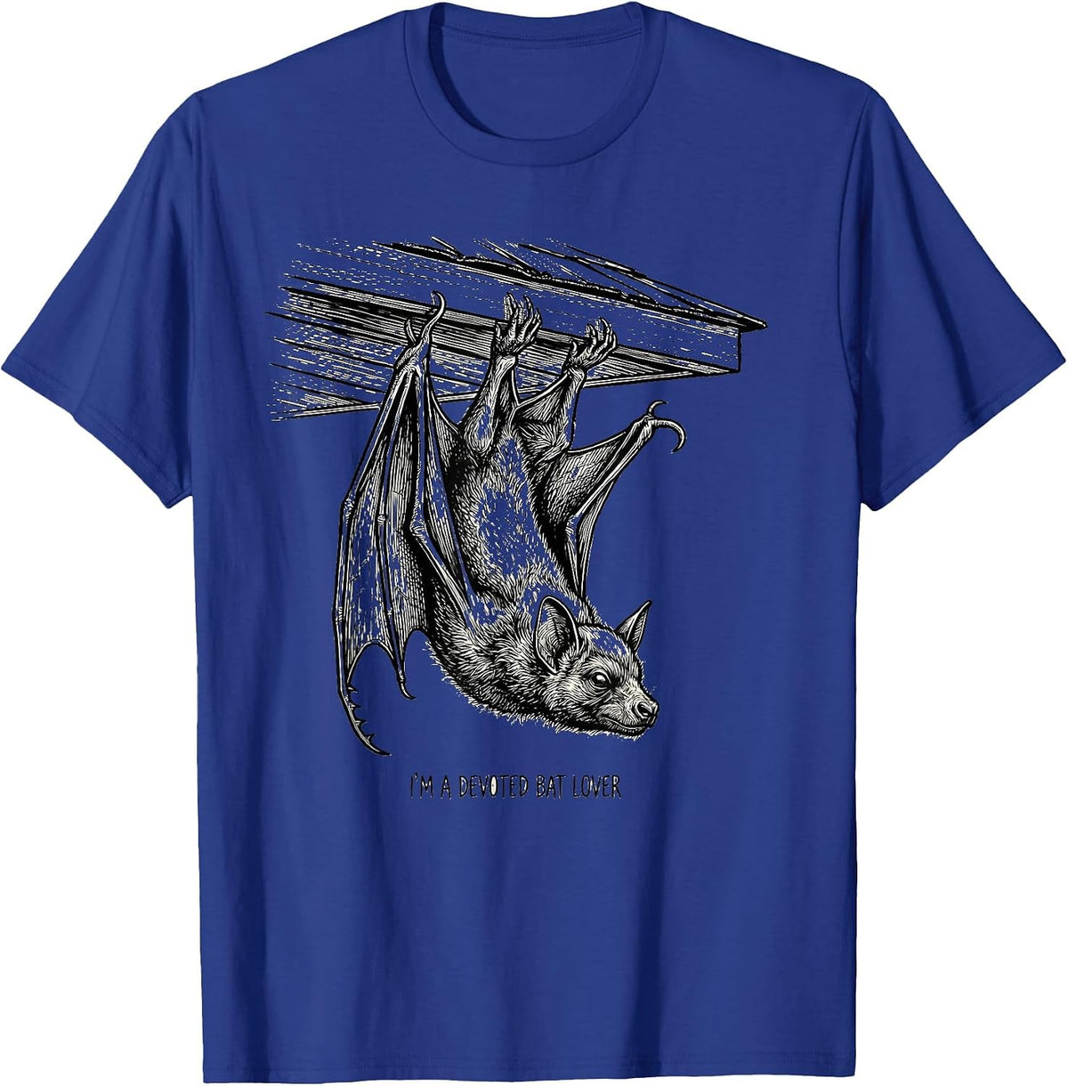 Men's I'm A Devoted Bat Lover Funny Bat Enthusiast Wildlife T-Shirt - Royal Blue