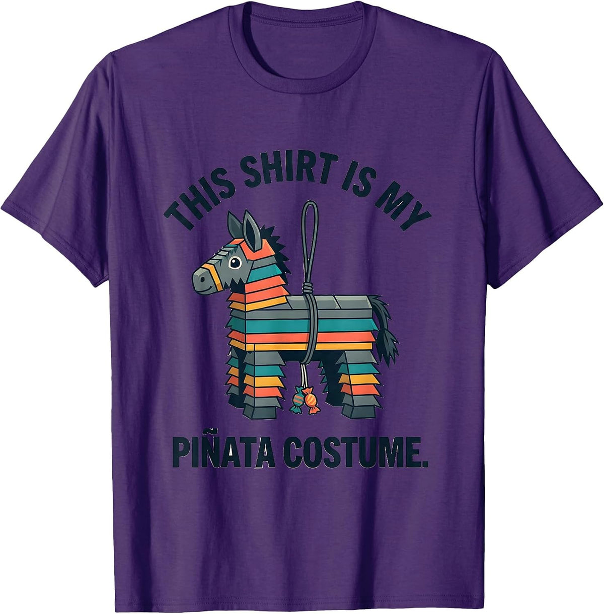 This Shirt Is My Piñata Costume Funny Halloween Party T-Shirt - Purple