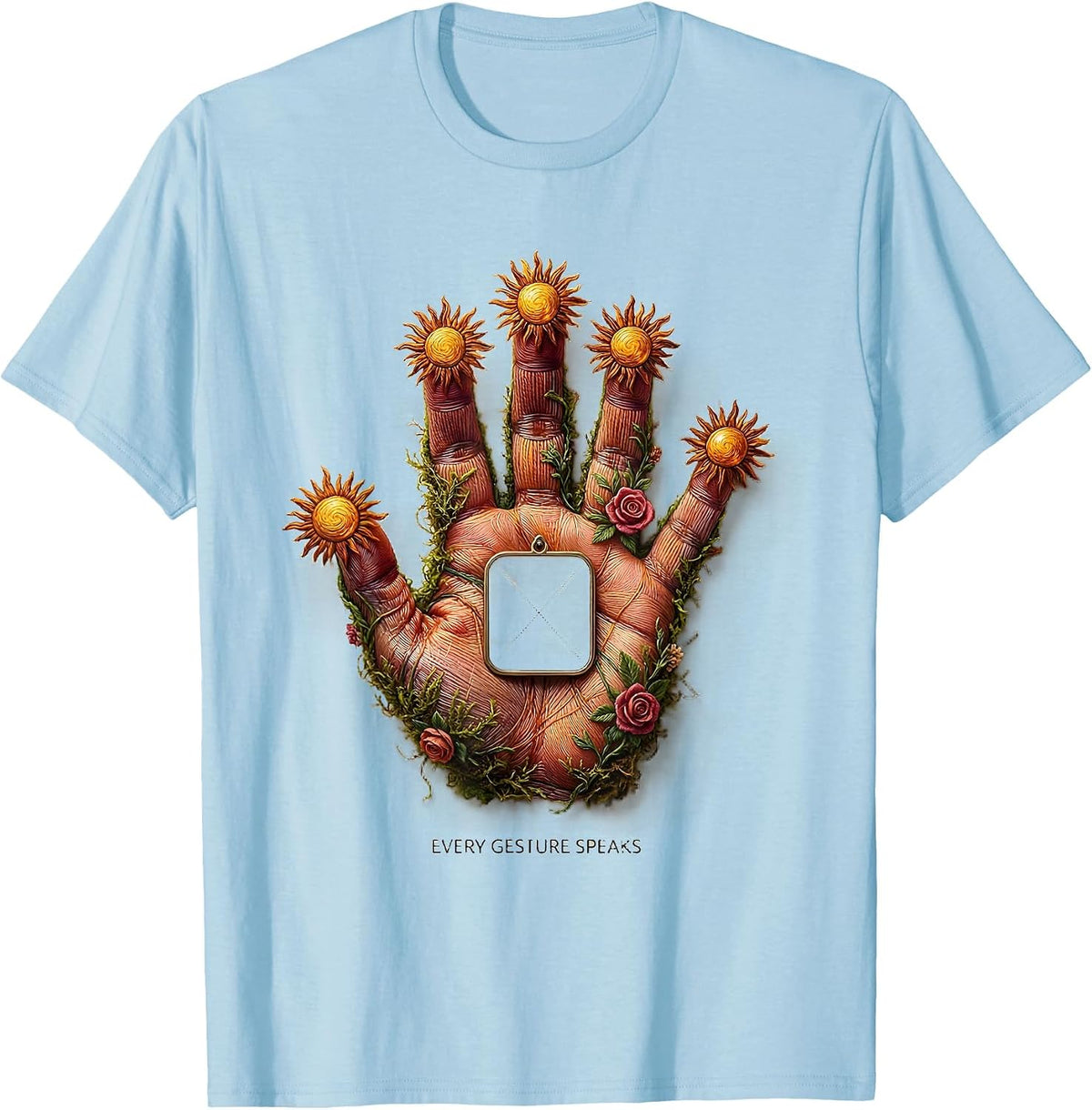 Men's Every Gesture Speaks Cute Speech Language Pathologist SLP T-Shirt - Baby Blue