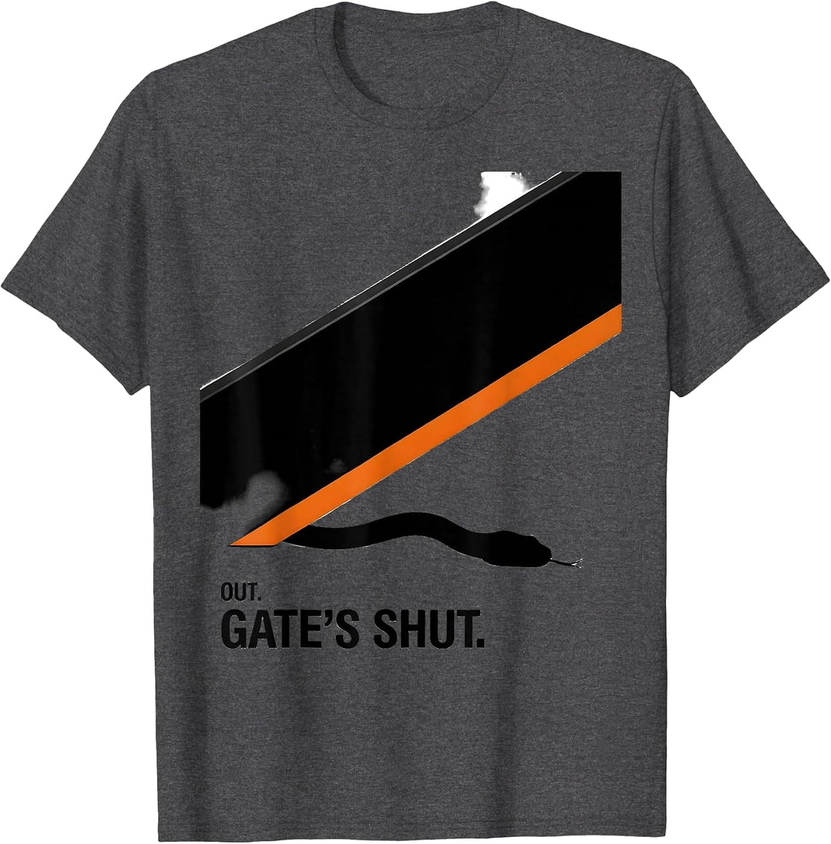Out Gate's Shut Brutalist Graphic St Patricks Day Irish T-Shirt - Dark Heather Grey