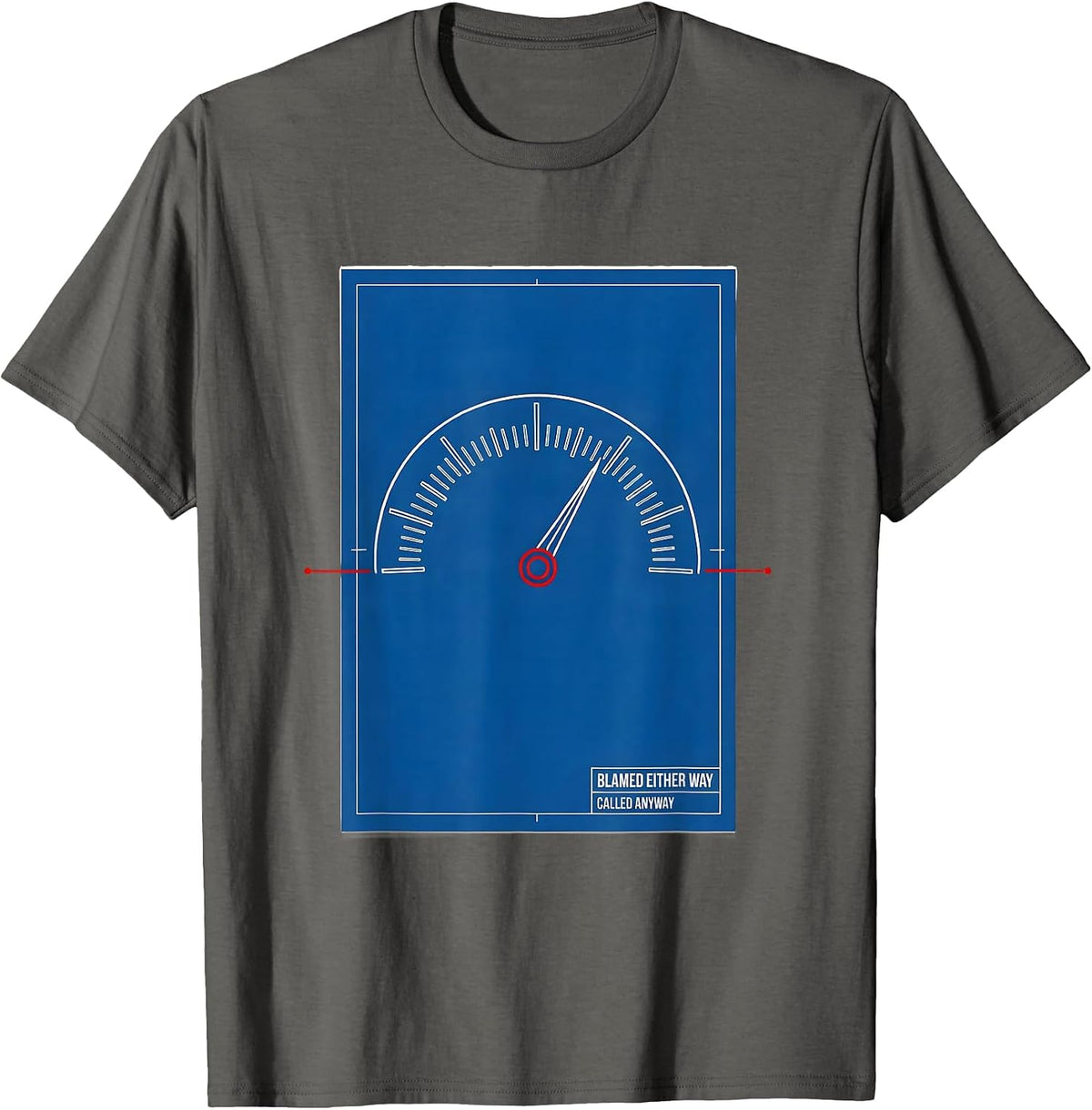 Blamed Either Way, Called Anyway Funny HVAC Technician Dad T-Shirt - Asphalt Grey