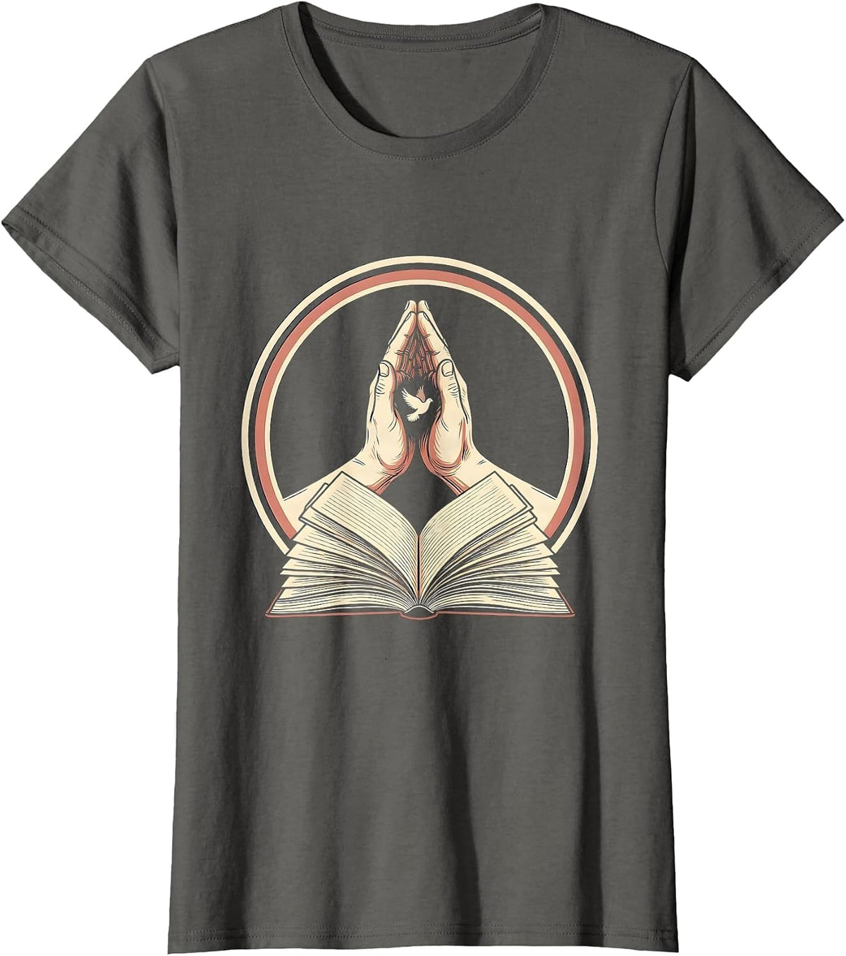Women's Teacher Kindness High Five Notebook Illustration T-Shirt - Asphalt Grey