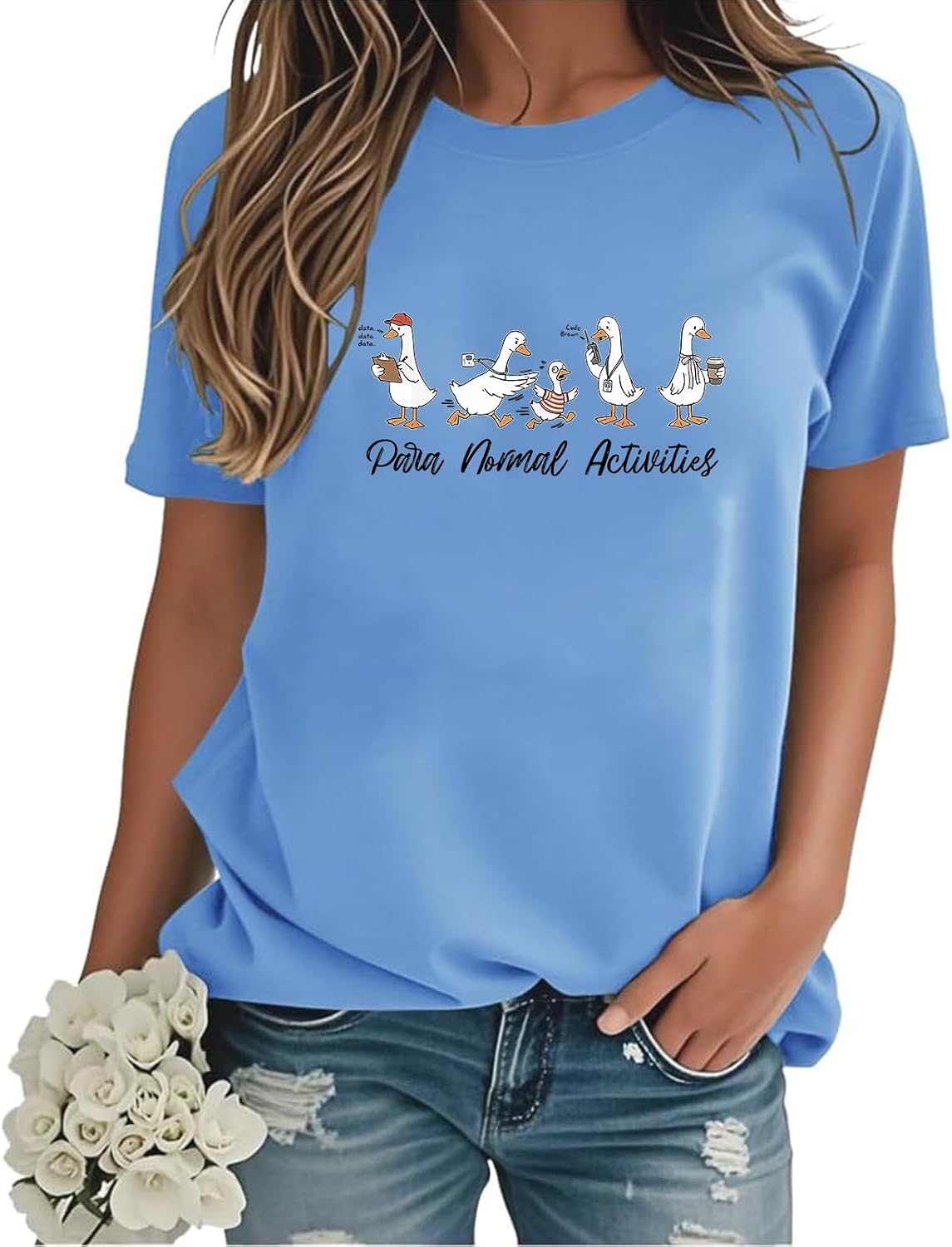 Para Normal Activities SPED Teachers Shirt Paraprofessional Ghost Tee - Sky Blue