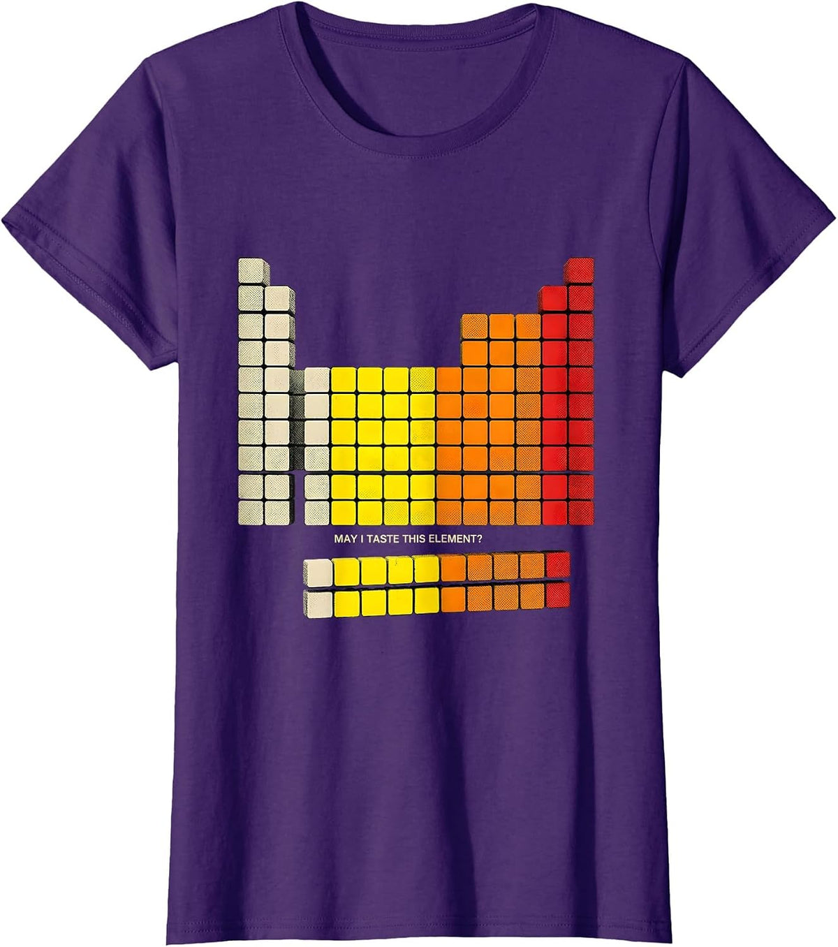 Women's May I Taste This Element Funny Periodic Table Science T-Shirt - Purple