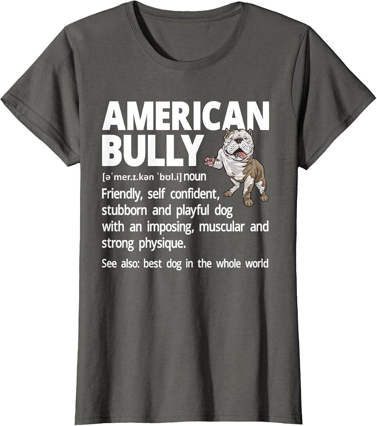 American Bully Definition XL American Bully T-Shirt - Asphalt Grey
