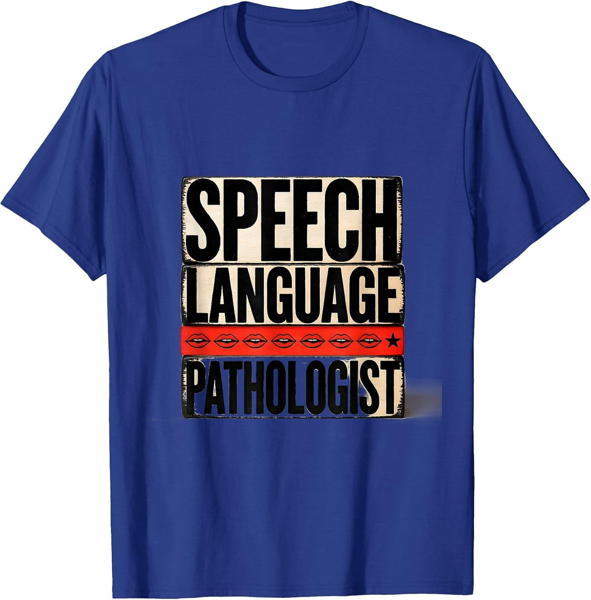 Speech Language Pathologist Retro Floral SLP Therapist Pride T-Shirt - Royal Blue