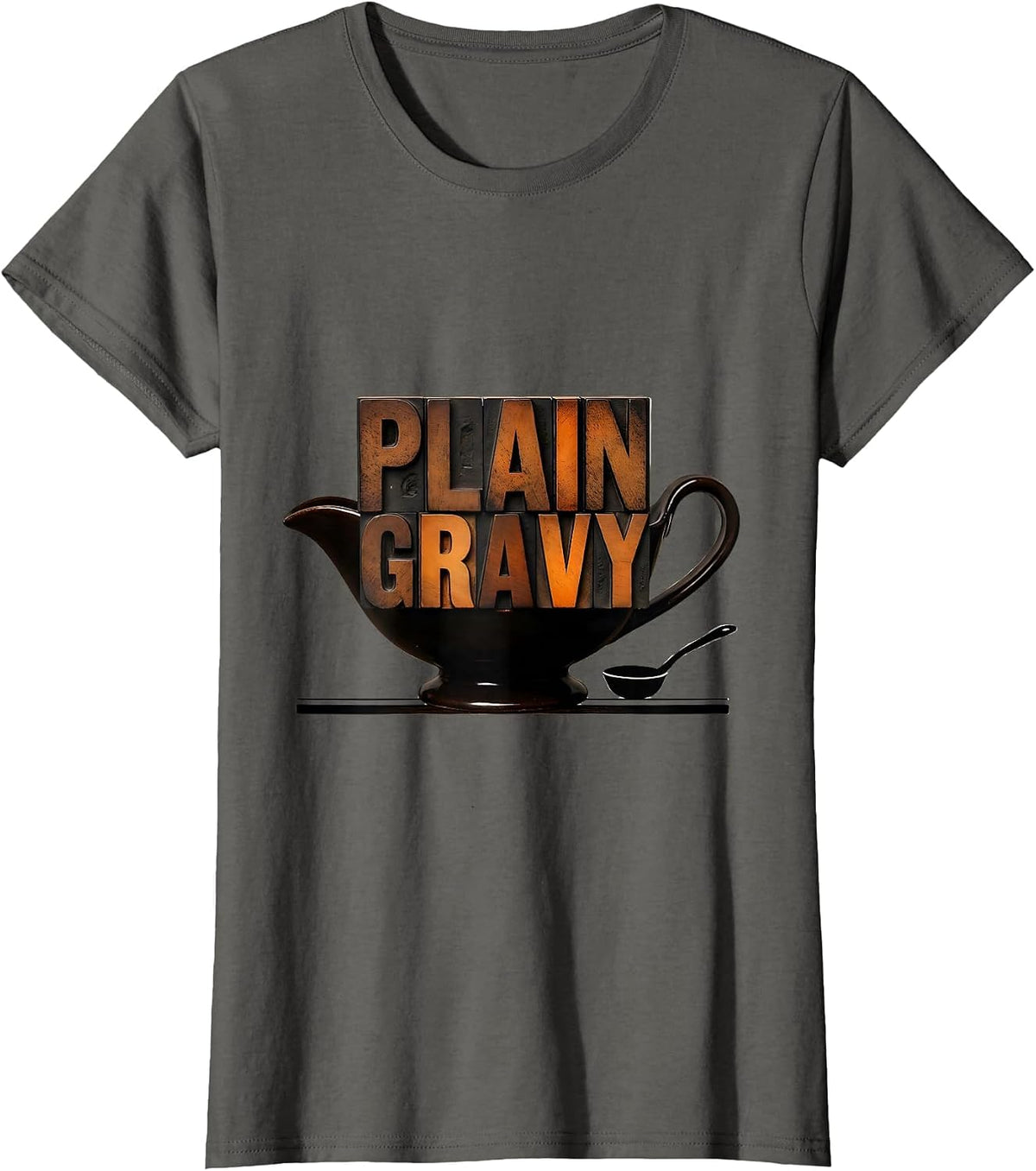 Women's Plain Gravy Funny Couples Matching Thanksgiving Sweet Potato T-Shirt - Asphalt Grey