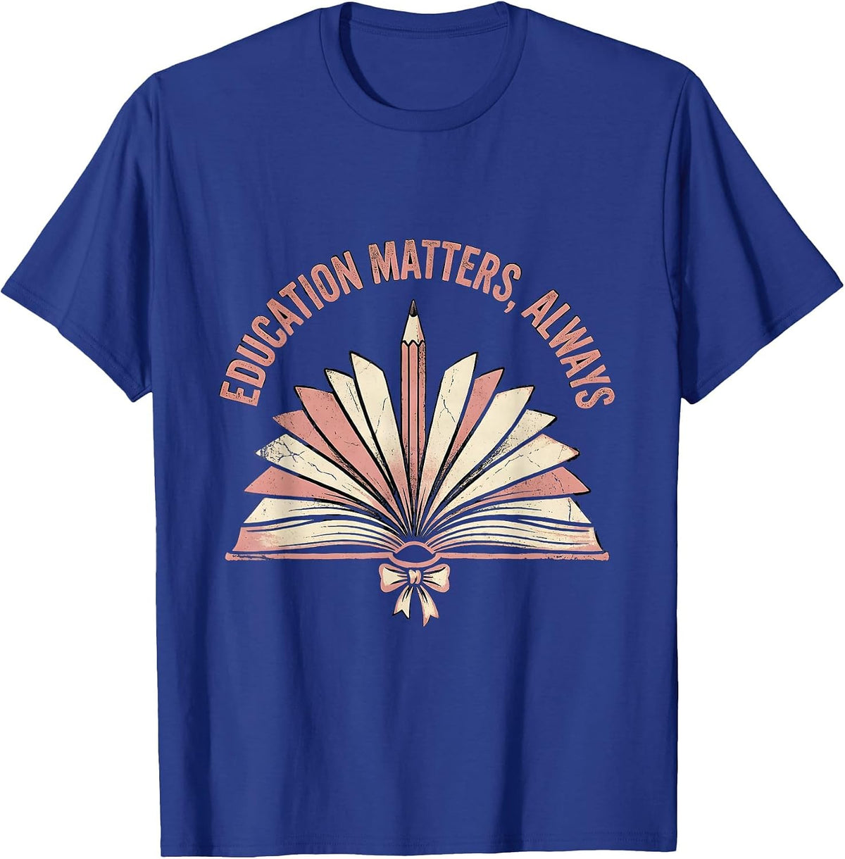 Education Matters Labor Day Student Design T-Shirt - Royal Blue