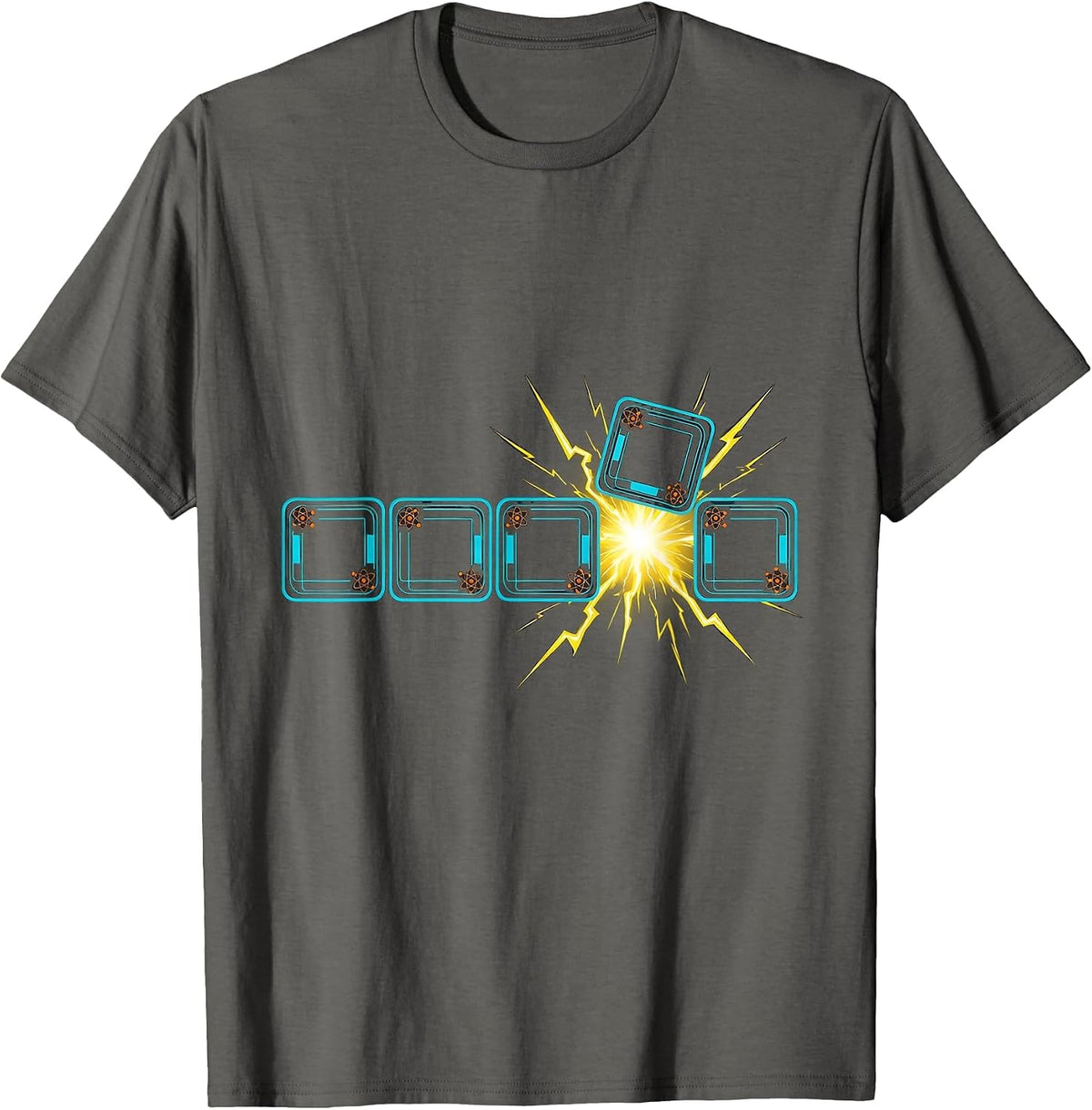 Men's Periodic Table Element Cards Nerdy Science Humor T-Shirt - Asphalt Grey