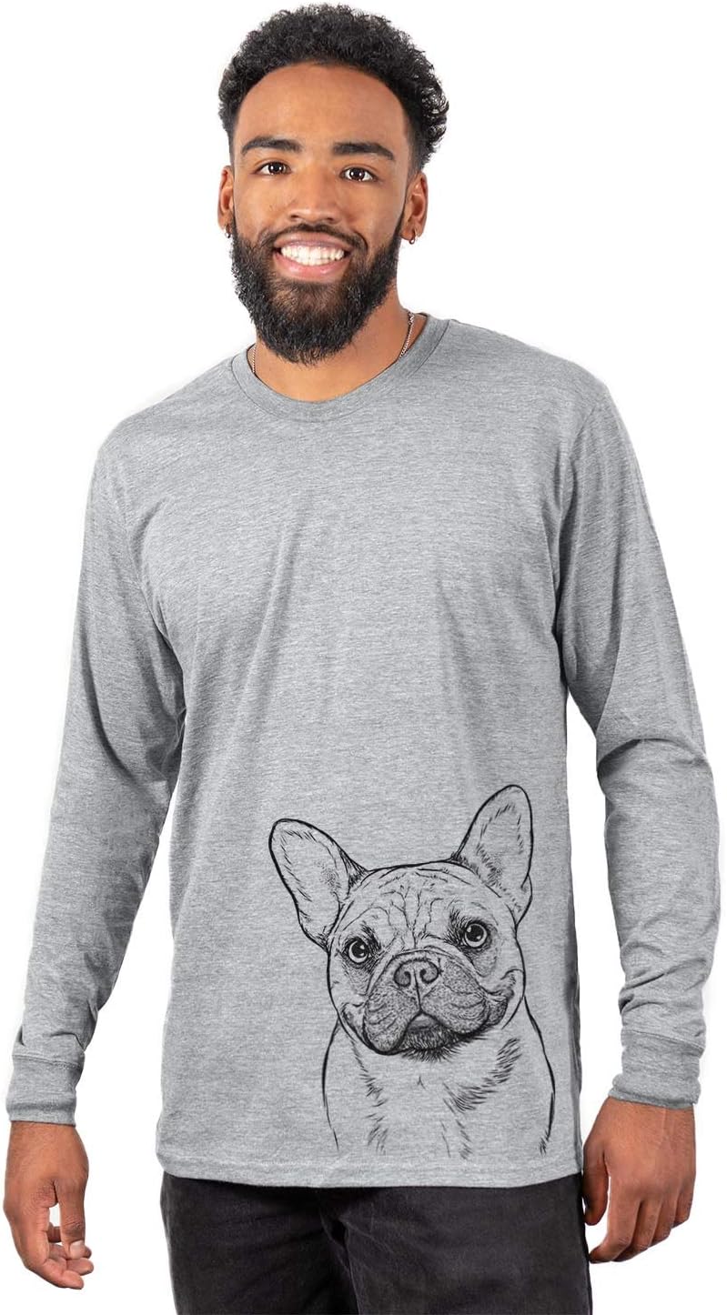 Bare Chew Chew the French Bulldog Dog Triblend T-Shirt - Unisex Unisex Long Sleeve