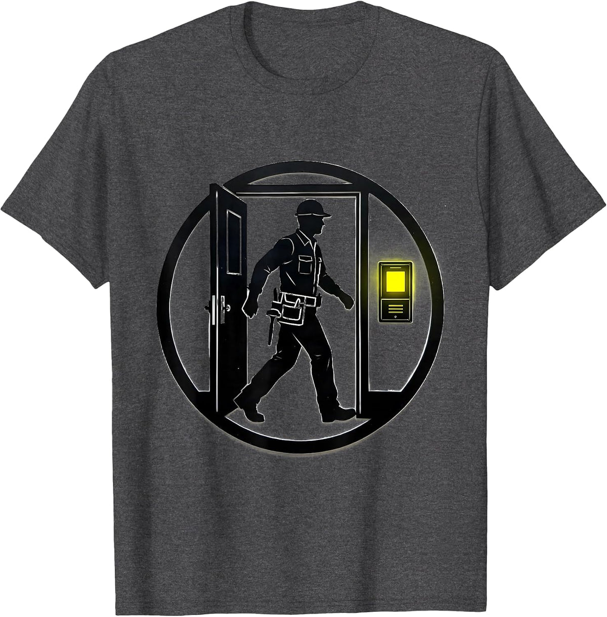 Sealed Technician Badge Funny Maintenance Technician Gift T-Shirt - Dark Heather Grey