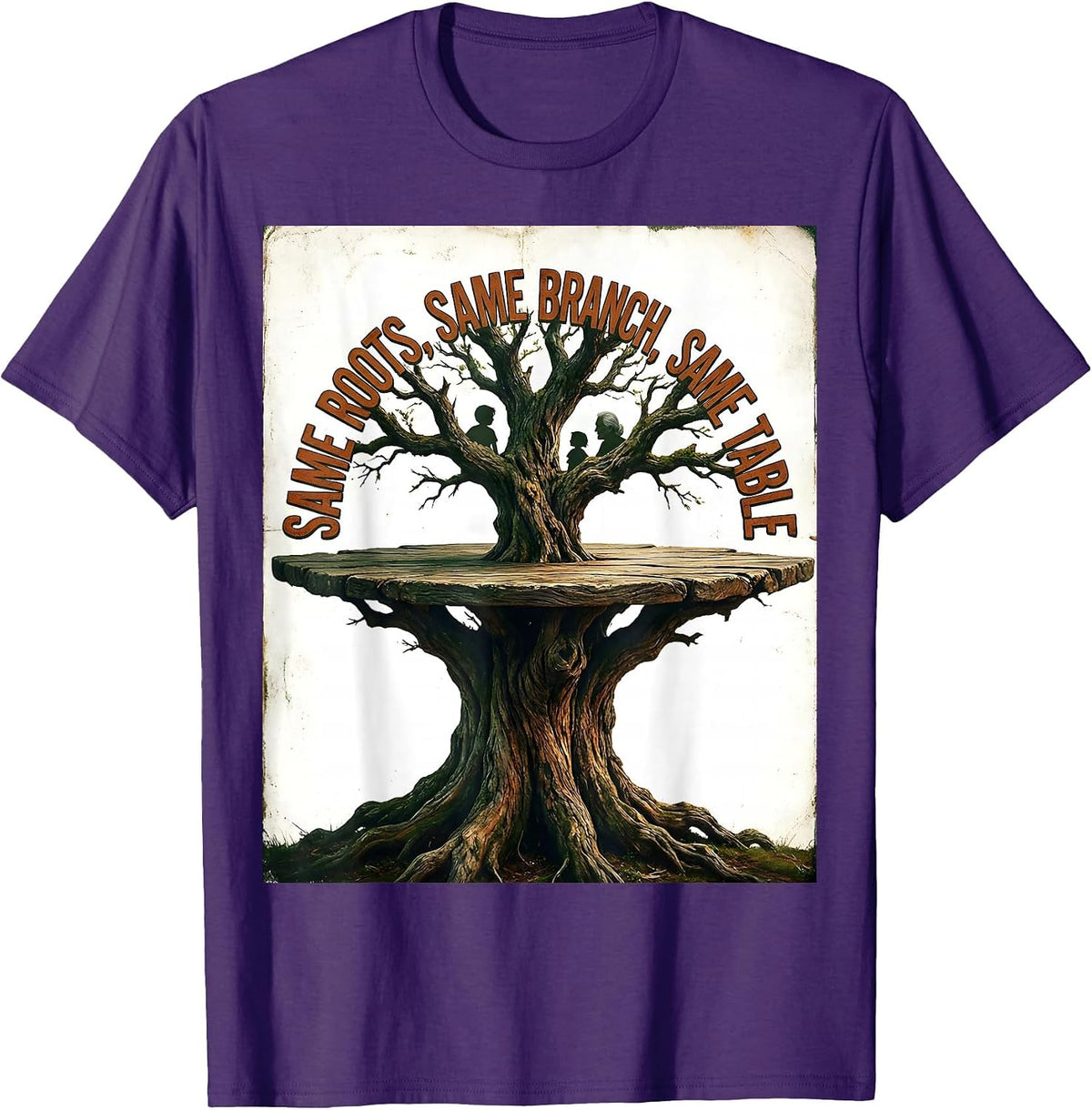 Same Roots, Same Branch, Same Table Vintage Family Reunion T-Shirt - Purple